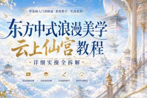 东方中式浪漫美学云上仙宫教程，详细实操全拆解