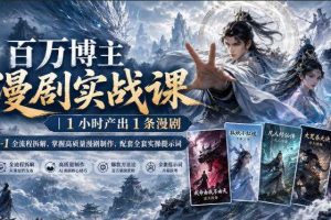 百万博主漫剧实战课|1小时产出1条漫剧,0‑1全流程拆解,掌握高质量漫剧制作,配套全套实操提示词
