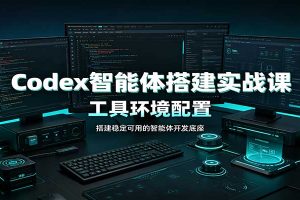 Codex智能体搭建实战课:工具环境配置,自定义技能开发,多业务自动化教学