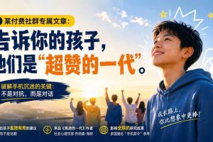 （20222期）某付费社群专属文章：告诉你的孩子，他们是“超赞的一代”。