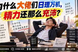 付费文章:为什么大佬们日理万机,精力还那么充沛?
