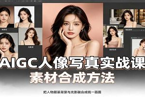 AIGC人像写真实战课:软件平台部署筹备,素材合成方法,多题材写真案例