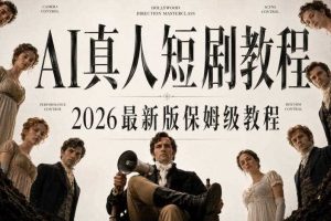 AI真人短剧制作全流程,AI视频大佬专为零基础研制的AI短剧教程,保姆级教程,新手一学就会!