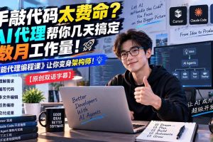 (20286期)手敲代码太费命?AI 代理帮你几天搞定数月工作量!《智能代理编程课》让你变身架构师
