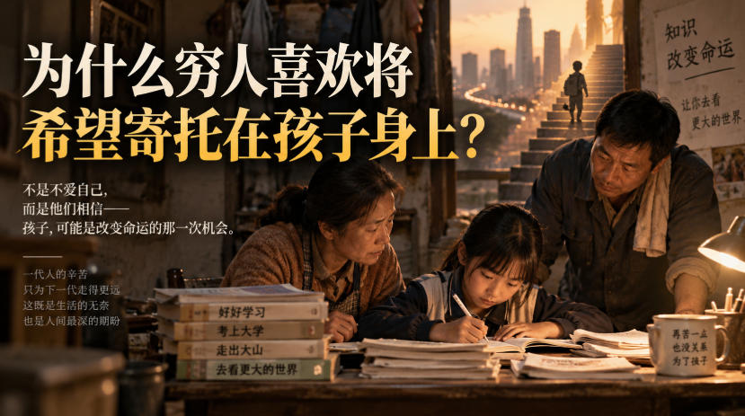 某社群精品文章：为什么穷人喜欢将希望寄托在孩子身上？