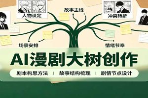 AI漫剧大树创作：剧本构思课程讲解，软件插件配置，配套工具资料完整梳理