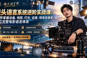 (20434期)镜头语言系统进阶实战课:18节掌握设备、构图、灯光、运镜、转场及帧率,建立完整电影语言体系