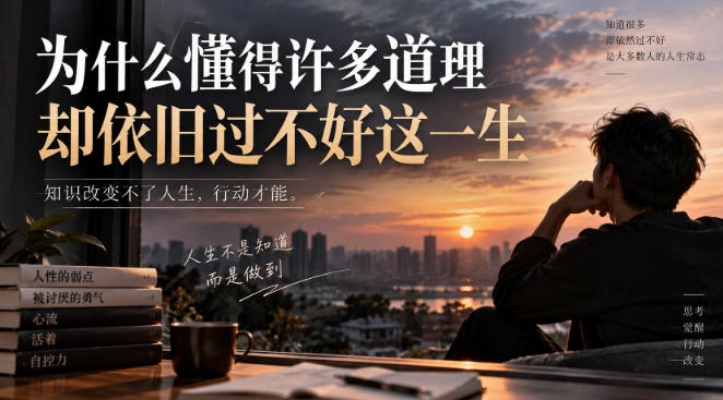 某社群精选文：为什么懂得许多道理却依旧过不好这一生？