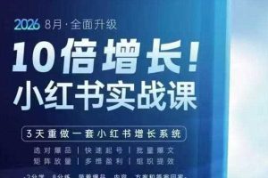 戴小胖·8月28-30号线下课视频20小时,小红书爆量会实战课,6大系统全新升级,3天重做一套小红书增长系统(更新0917)