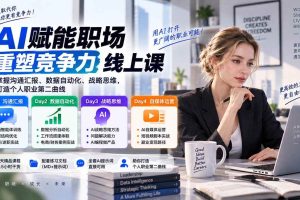 (20531期)AI职场提效与第二曲线实战课-无水印:学习沟通汇报、数据工作流和战略思维,掌握AI编程做产品及自媒体运营方法