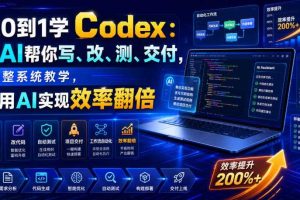 从0到1学Codex:让AI帮你写、改、测、交付,完整系统教学,利用AI实现效率翻倍(更新0918)