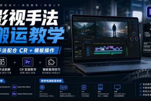 影视手法搬运教学，手法配合CR+模板操作，需要电脑，提供软件+配置参数