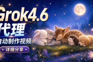 (20560期)Grok 4.6 代理自动制作视频!从提示词到成片全流程详细分享|AI Agent 实操分享