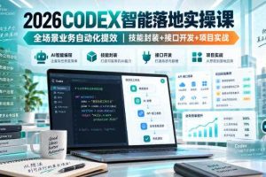 2026Codex智能落地实操课，全场景业务自动化提效，技能封装+接口开发+项目实战