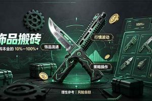 (20580期)CS2饰品搬砖,每轮收益为采购本金的10-100%+,最强搬砖型副业,steam搬砖
