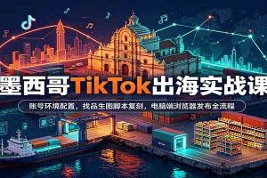 墨西哥TikTok出海实战课:账号环境配置,找品生图脚本复刻,电脑端浏览器发布全流程