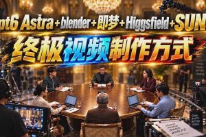 (20588期)GPT-6 Astra+Blender+即梦+Higgsfield+Suno=终极视频制作方式(无水印)