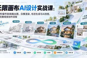 (20612期)【无水印】无限画布AI设计实战课-更新:从画布操作到线稿出图、白模渲染、毛坯生成与AI改图,打造完整视觉创作流程