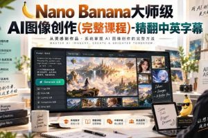 【无水印】Nano Banana大师级AI图像创作(完整课程)-精翻中英字幕