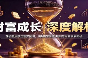 财富成长深度解析：剖析阶层跃迁现实困境，讲解家庭财务规划与财富积累路径