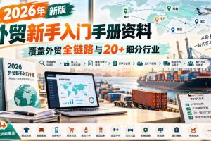 2026年新版外贸新手入门手册资料，覆盖外贸全链路与20+细分行业