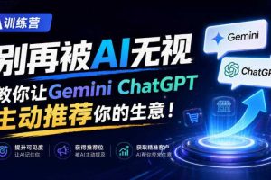 A训练营，别再被AI无视，教你让GeminiChatGPT主动推荐你的生意！【原创双语字幕】