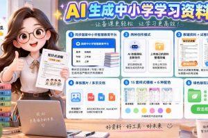孩子的教辅别再乱买了：同步国家中小学智慧平台，AI一键生成图文教辅和试卷