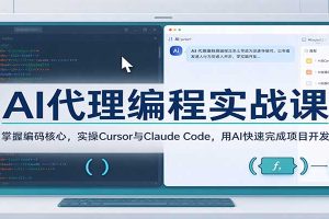 AI代理编程实战课:掌握编码核心,实操Cursor与Claude Code,用AI快速完成项目开发