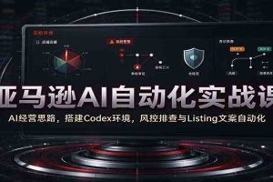 亚马逊AI自动化实战课：AI经营思路，搭建Codex环境，风控排查与Listing文案自动化