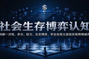 社会生存博弈认知:拆解一次性、多次、权力、生态博弈,学会自保立底线实现降维破局