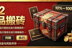 (20842期)CS2倒货,稳健的搬砖副业,每轮收益为10-100%+,小本金即可入局