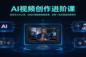 AI视频创作进阶课:联动五大AI工具,完成文案建模画面音频,实现一站式视频完整制作