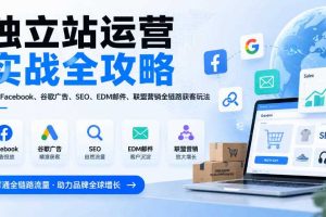 独立站运营实战全攻略,覆盖Facebook、谷歌广告、SEO、EDM邮件、联盟营销全链路获客玩法(更新2026)