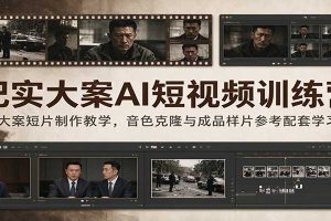 纪实大案AI短视频训练营：大案短片制作教学，音色克隆与成品样片参考配套学习