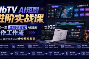 LibTV AI短剧进阶实战课，搭建一套成熟标准化AI短剧制作工作流，带你从素材创作走向专业镜头叙事（更新）