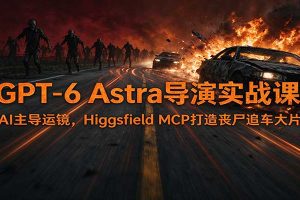 GPT-6 Astra导演实战课:AI主导运镜,Higgsfield MCP打造丧尸追车大片