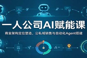 一人公司AI赋能课:商业架构定位塑造,公私域销售与自动化Agent搭建