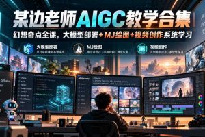 某边老师AIGC教学合集｜幻想奇点全课，大模型部署+MJ绘图+视频创作系统学习