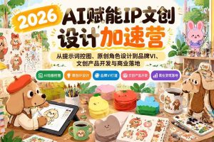 (21151期)2026AI赋能IP文创设计加速营:从提示词控图、原创角色设计到品牌VI、文创产品开发与商业落地