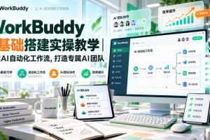 WorkBuddy 0基础搭建实操教学|搭建AI自动化工作流,打造专属AI团队