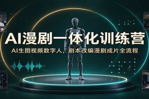 AI漫剧一体化训练营：AI生图视频数字人，剧本改编漫剧成片全流程